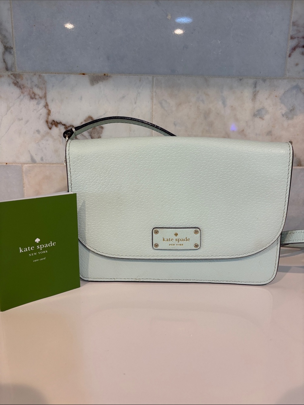 kate spade Mint Green Leather Crossbody Bag